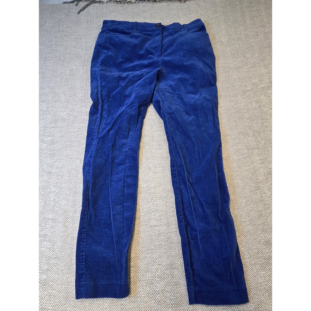 LOFT The Sutton Skinny Pants Women's 12 Blue Regular Comfort Flat Front Outdoor